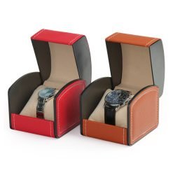 boite-montre-cuir-rouge-et-marron