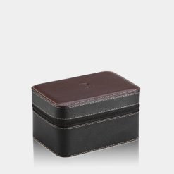 étui 2 montres en cuir